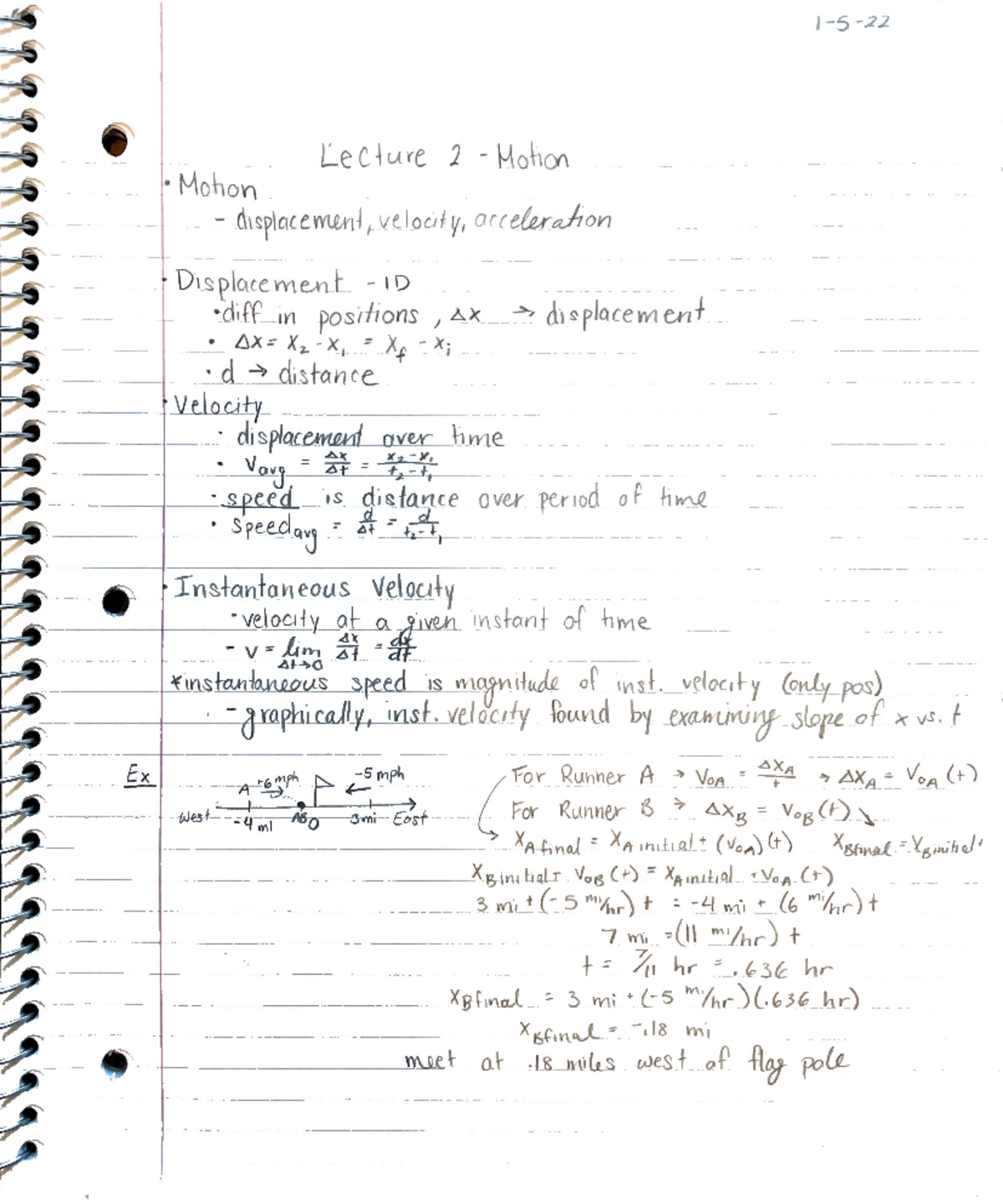 Motion - Physics 2A - PHYS 2A - Studocu