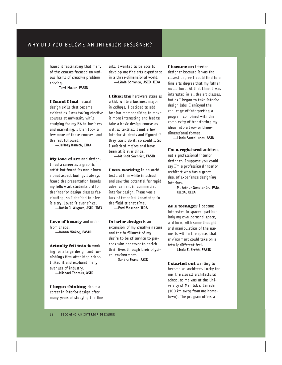 Interior designing p6 - found it fascinating that many of the courses ...