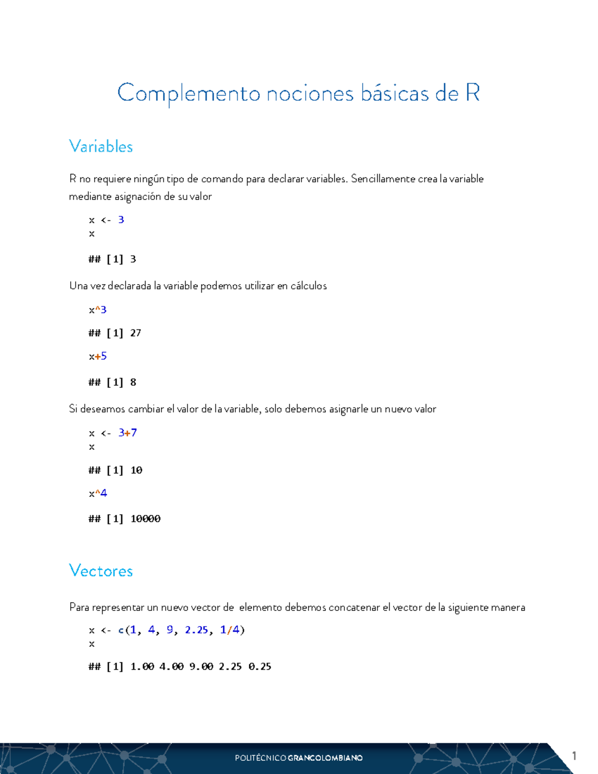 1-Complemento nociones básicas de R - Complemento nociones básicas de R ...