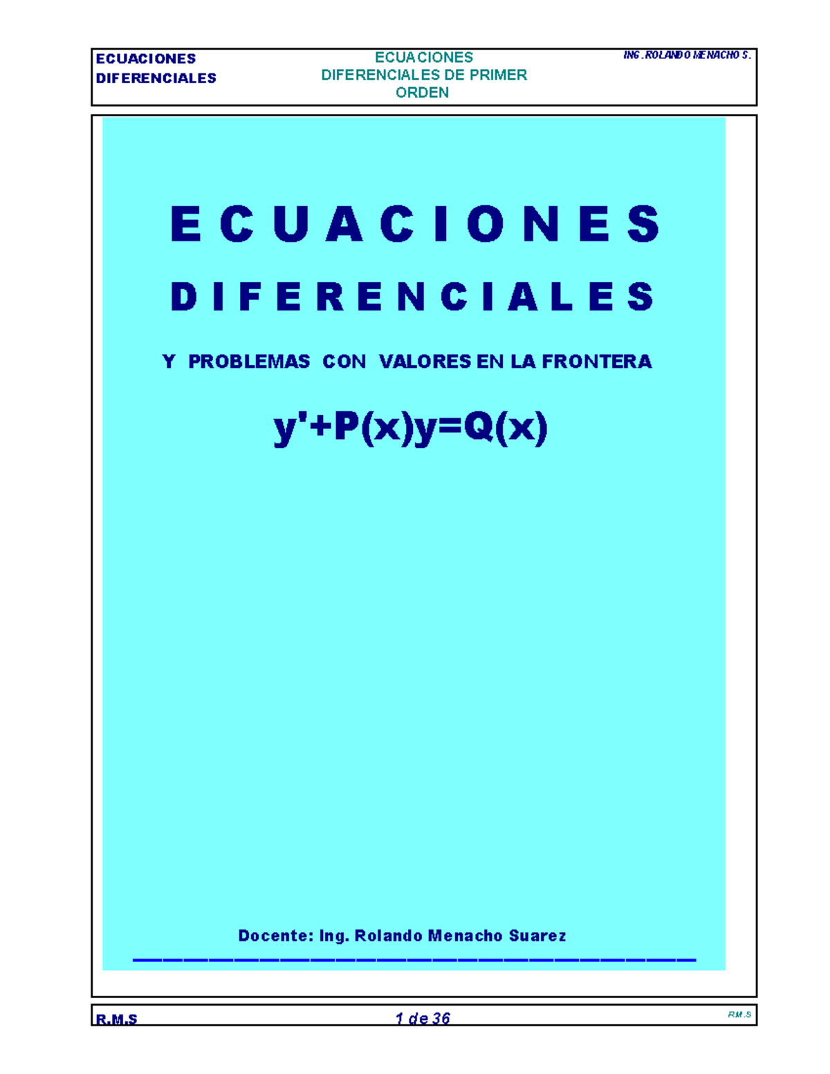 TEMA1 Apuntes - Para Aprender - ECUACIONES DIFERENCIALES ...