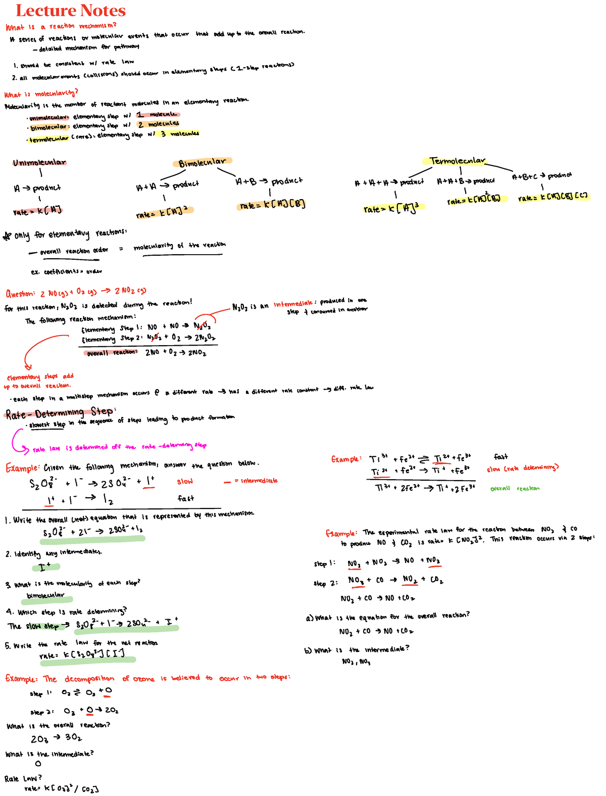 Chapter 12 Reaction Mechanisms 2 - CHM 116 - Lecture Notes - Studocu