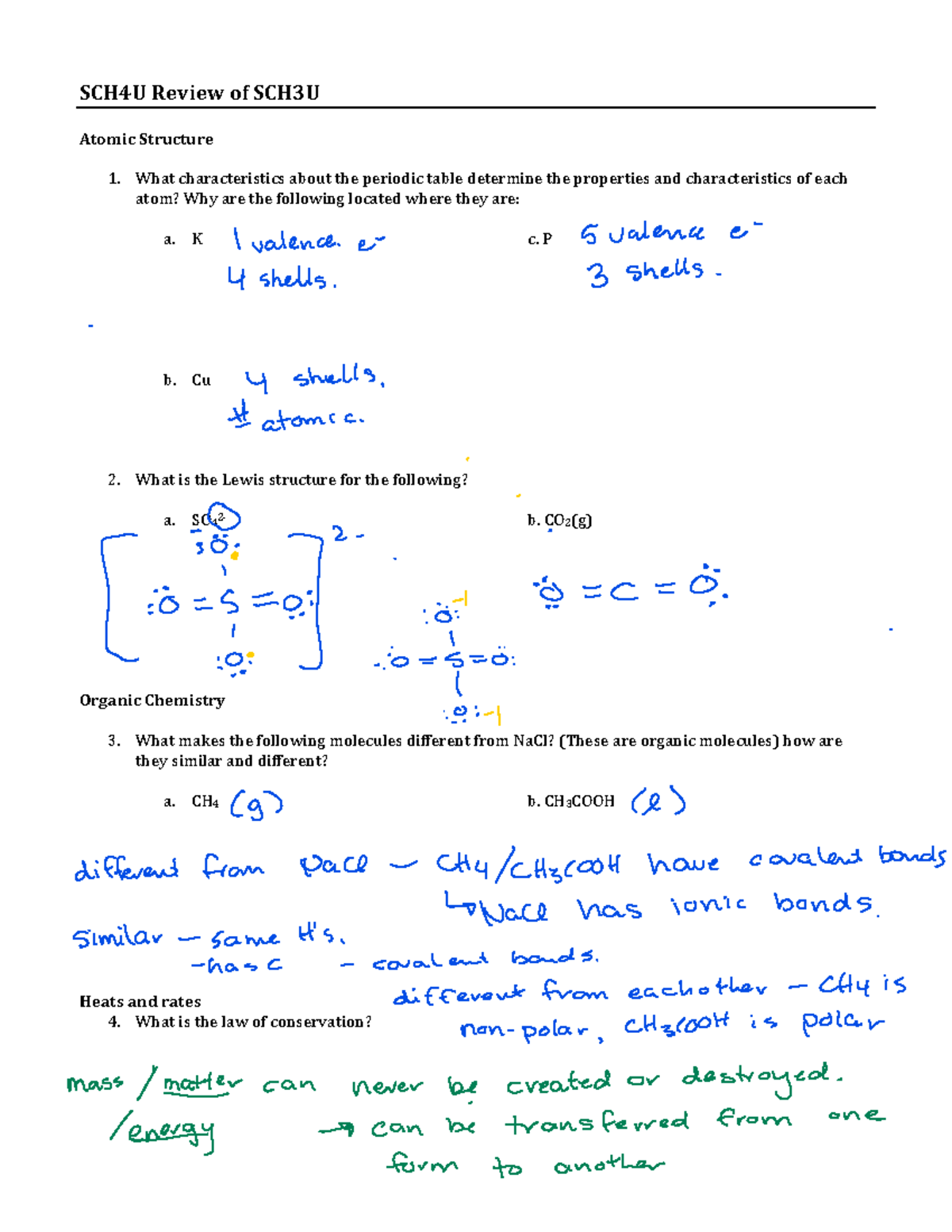 06 SCH4U Day 1 – Review Of SCH3U - SCH4U Review Of SCH3U Atomic ...