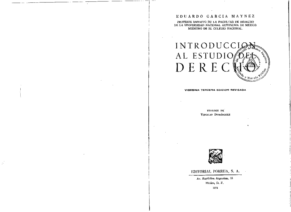 Introduccion AL Estudio DEL Derecho - Eduardo Garcia Maynez - ;¿'.'I