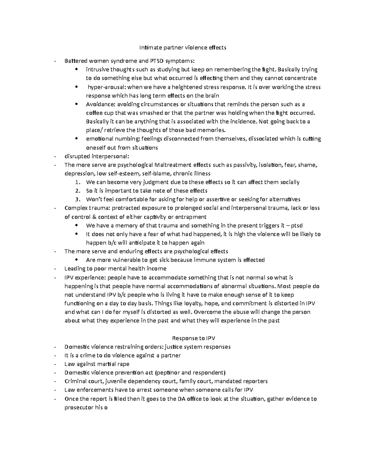 JS 136 - week 10 Intimate partner violence effects - Intimate partner ...