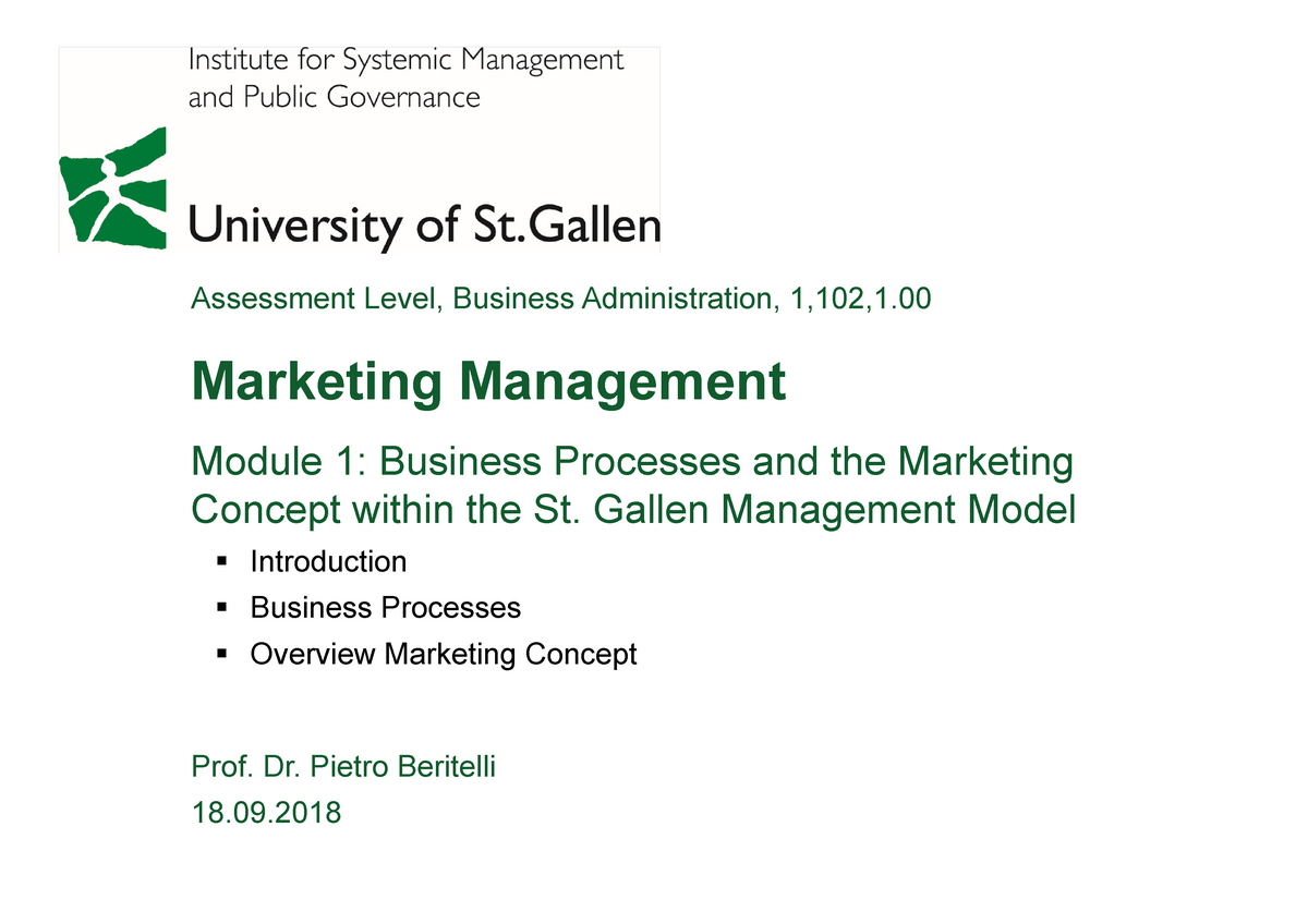 University of st gallen studynet