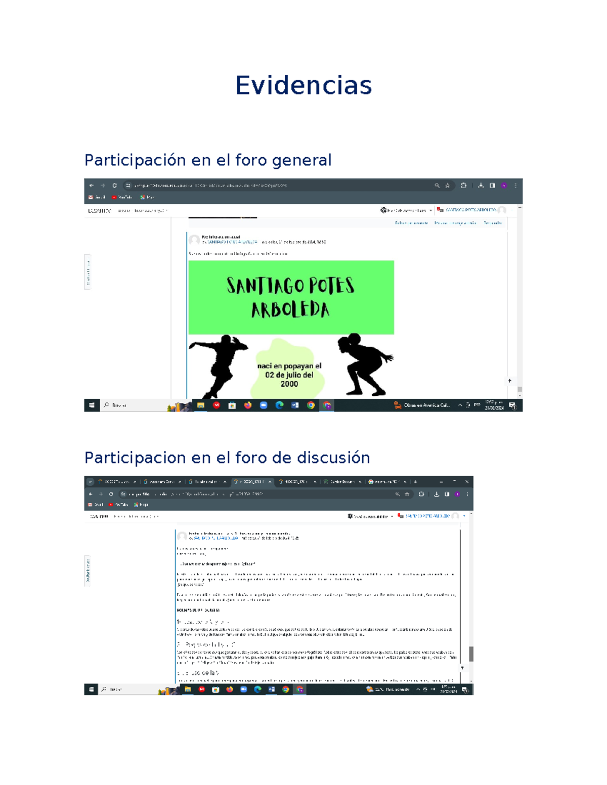 Tarea 1 - Cátedra unadista - Evidencias Participación en el foro ...