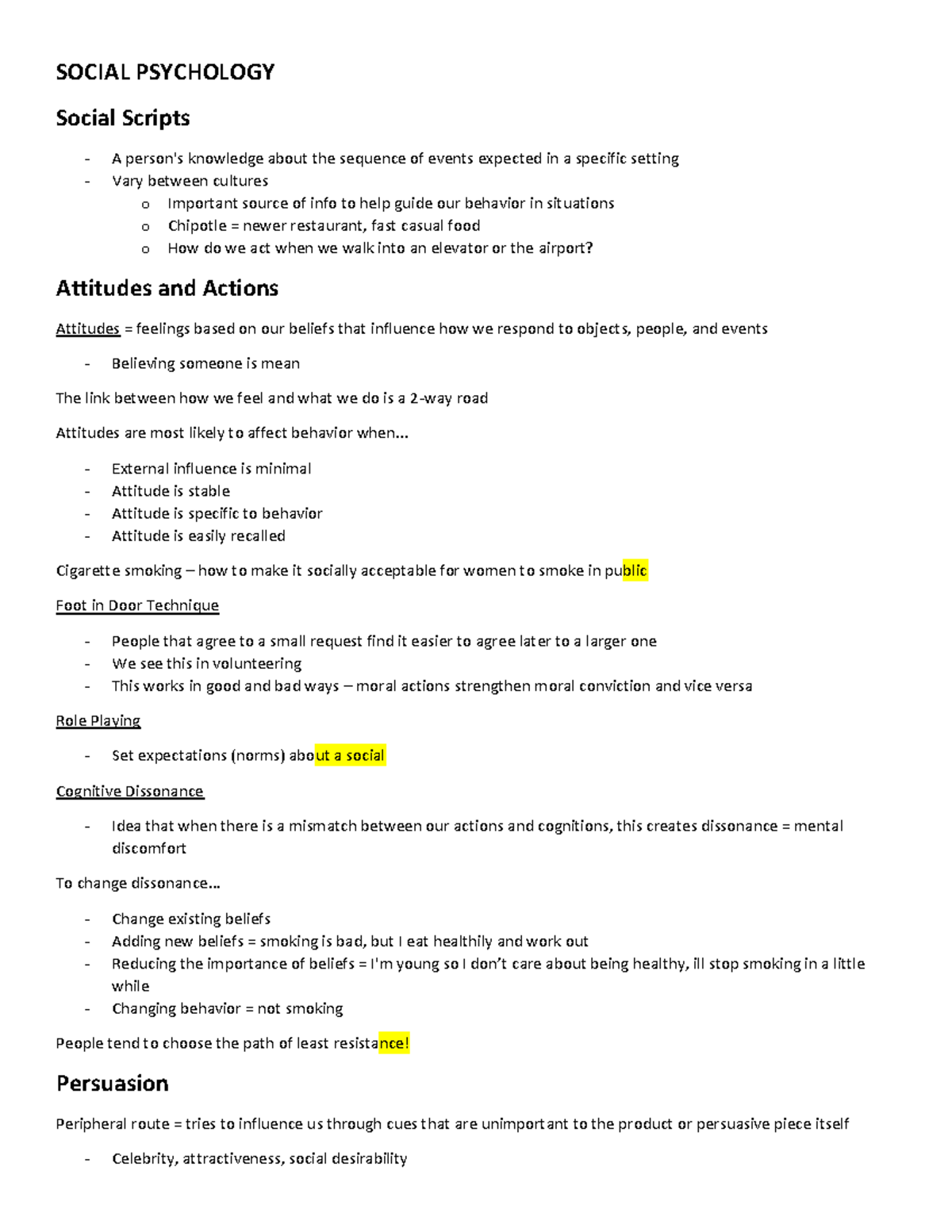 Social Psych Corcoran SOCIAL PSYCHOLOGY Social Scripts A person's