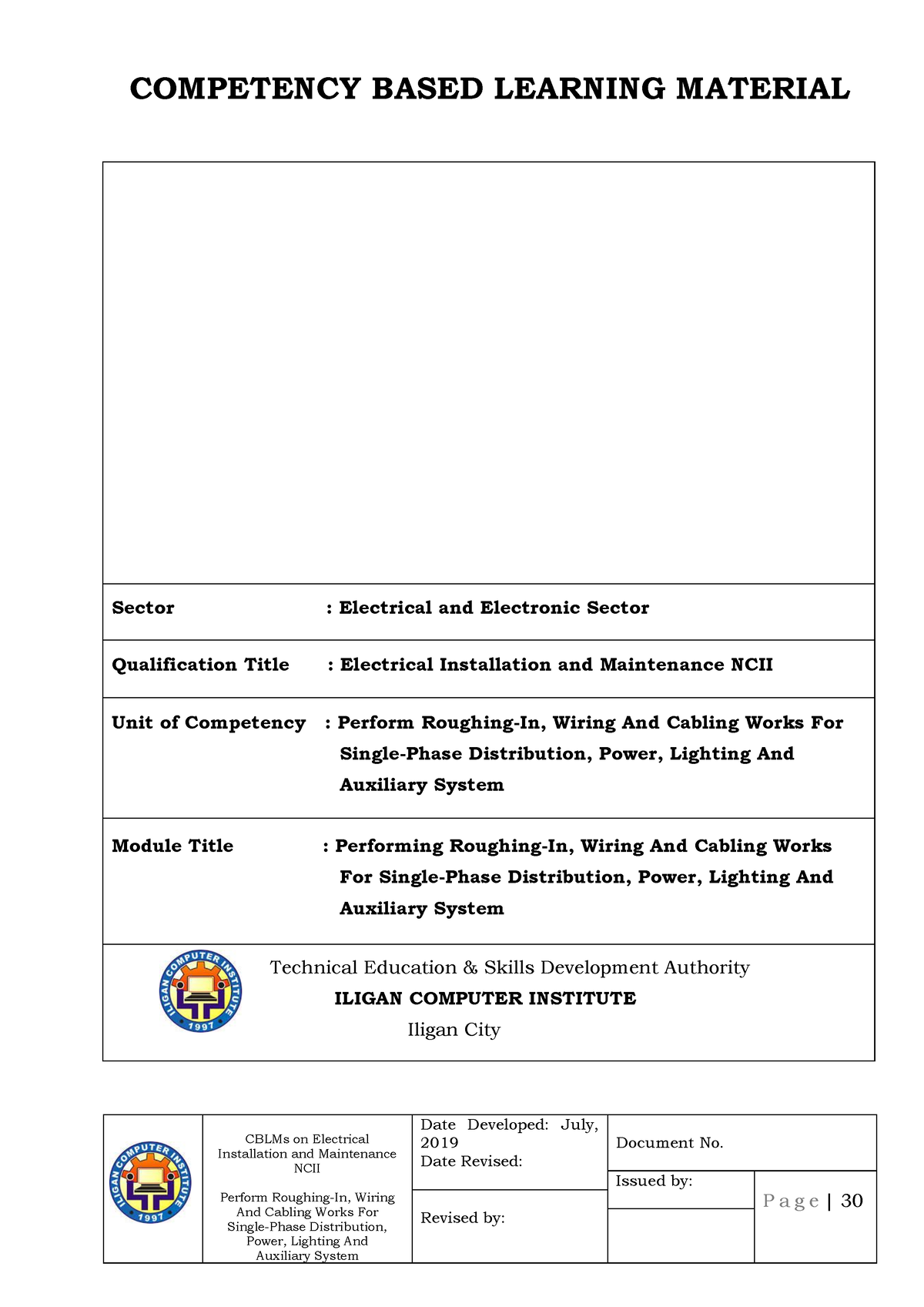 467301917 CBLM ROGH IN pdf - CBLMs on Electrical Installation and ...