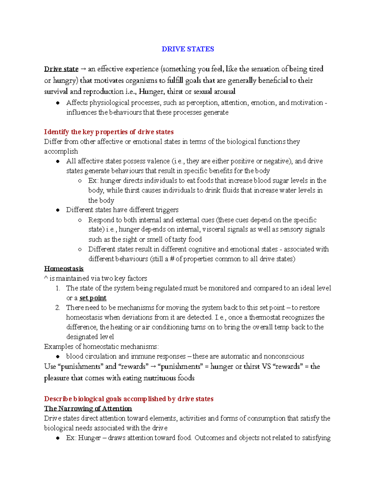 Week 17 Reading DRIVE STATES Drive state → an effective experience