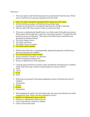 Pedi ATI Practice B Remediation - RNSG 2261 - HCC - Studocu