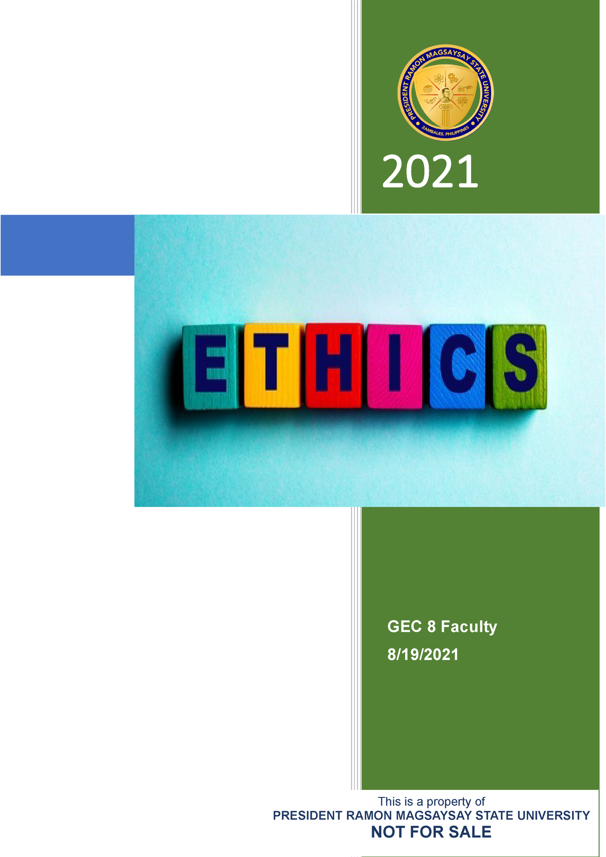 GEC 8 Ethics Module 21 22 - 2021 GEC 8 Faculty 8/19/ This Is A Property ...