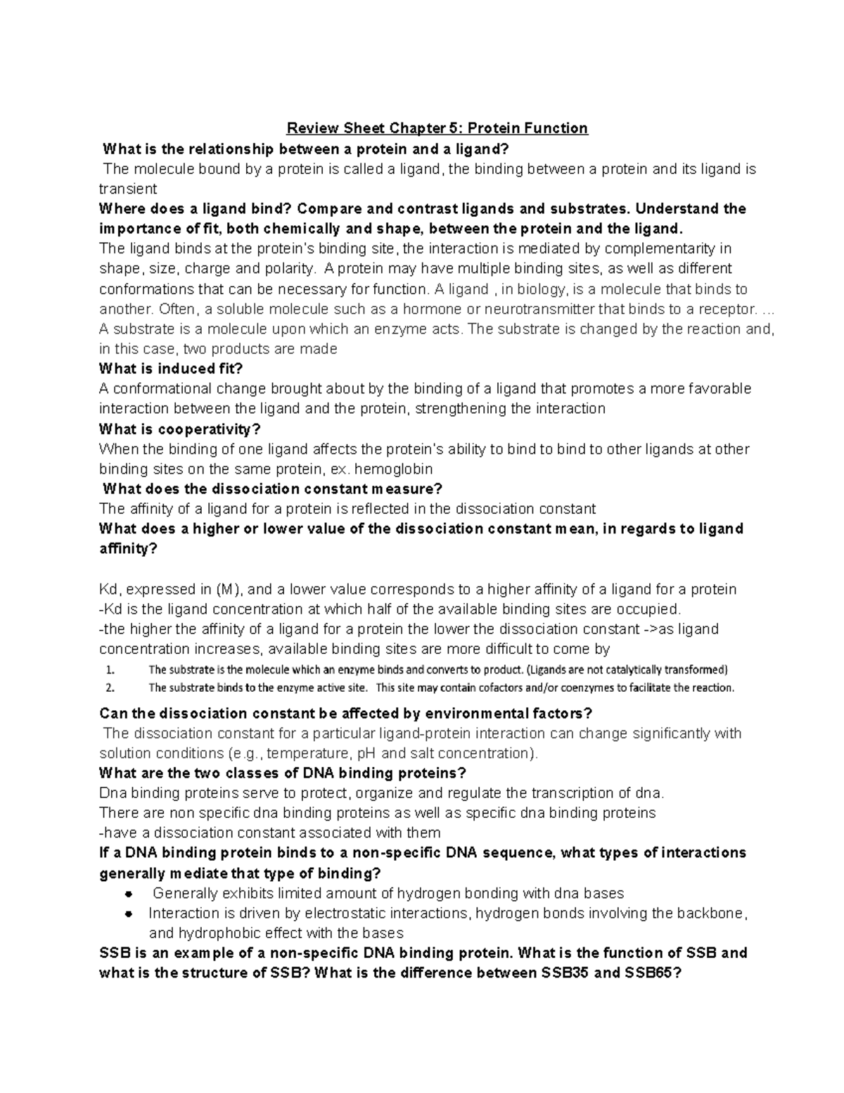 Molecular exam 2 - review for exam 2 finished - Review Sheet Chapter 5 ...