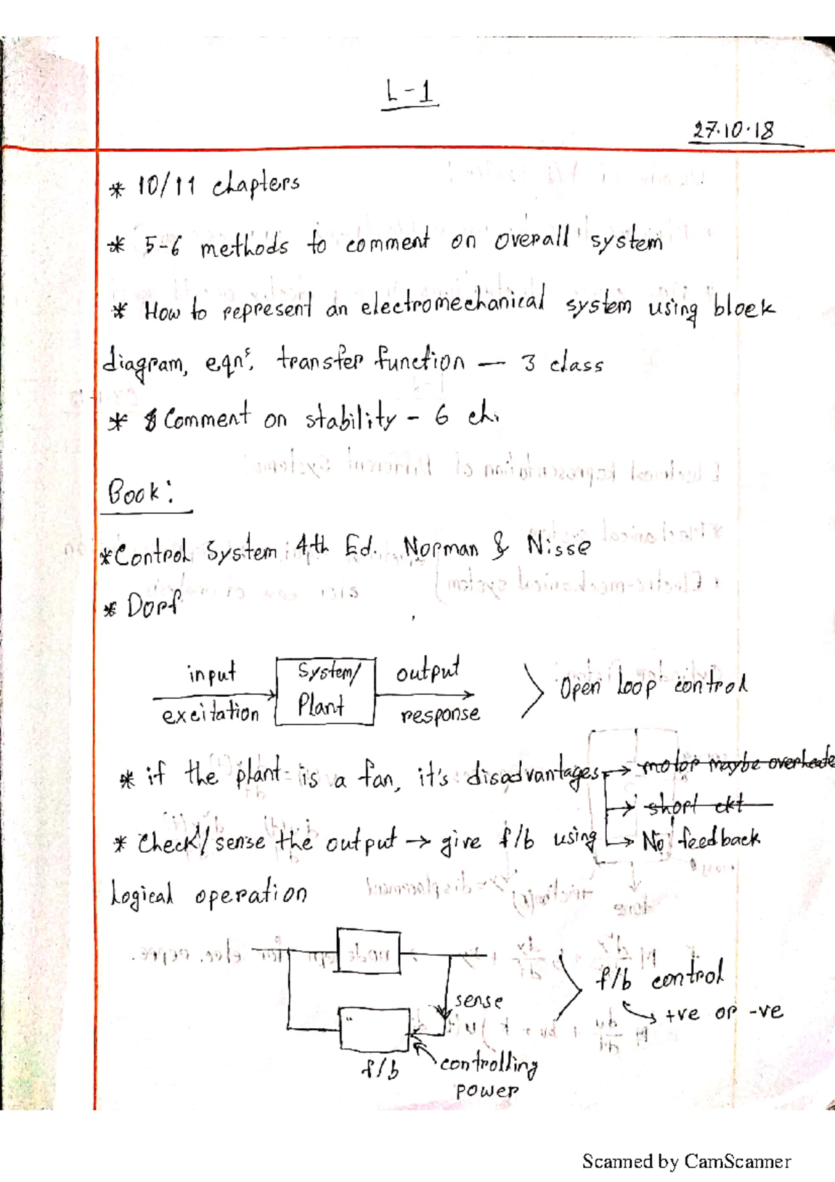 EEE318 Class Note Sec-B - Control Systems - Studocu