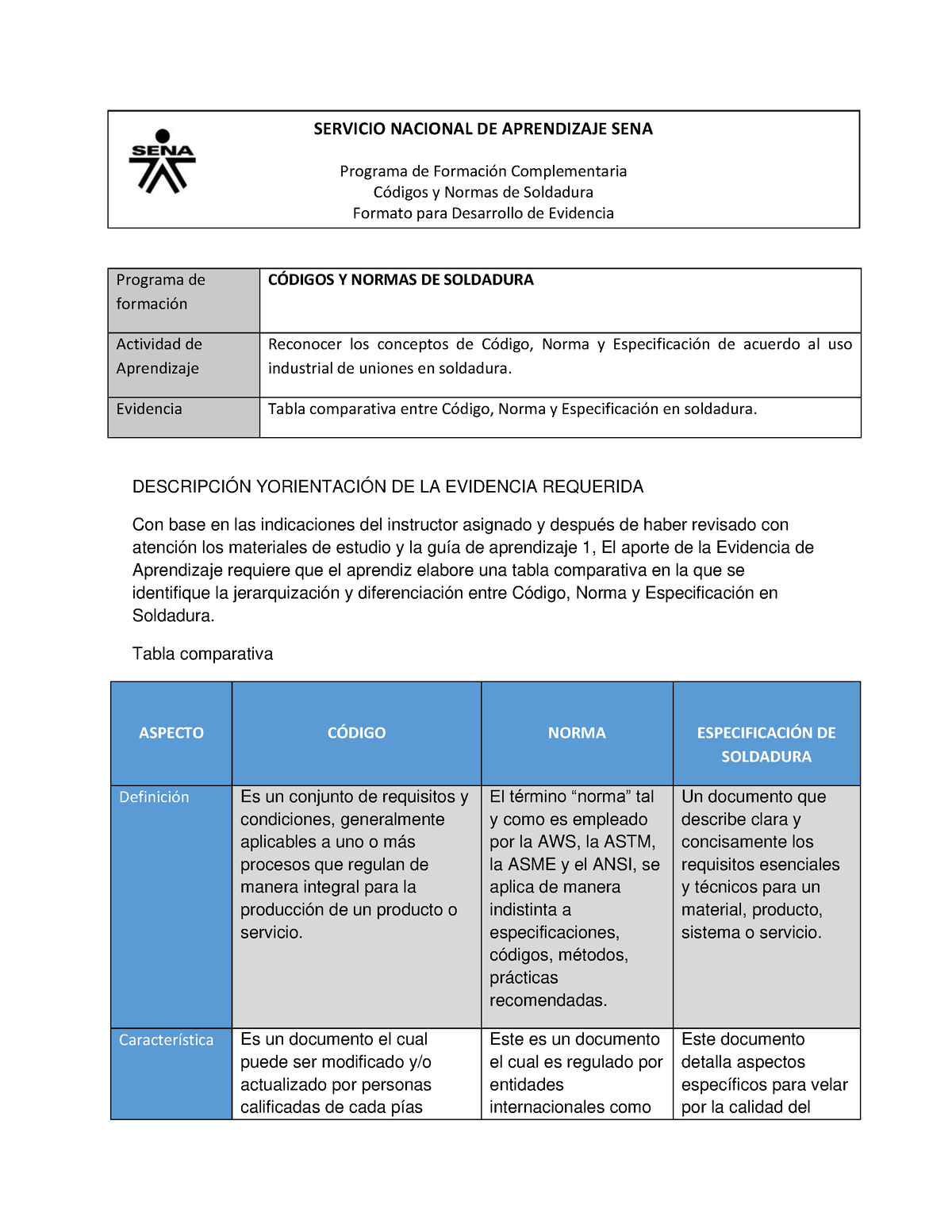 Servicio Nacional DE Aprendizaje SENA - SERVICIO NACIONAL DE ...