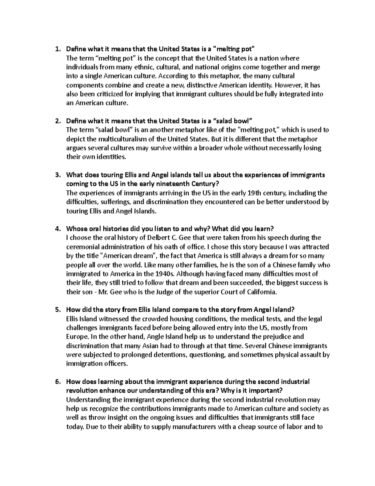 Industrialization Discusion - Define what it means that the United ...