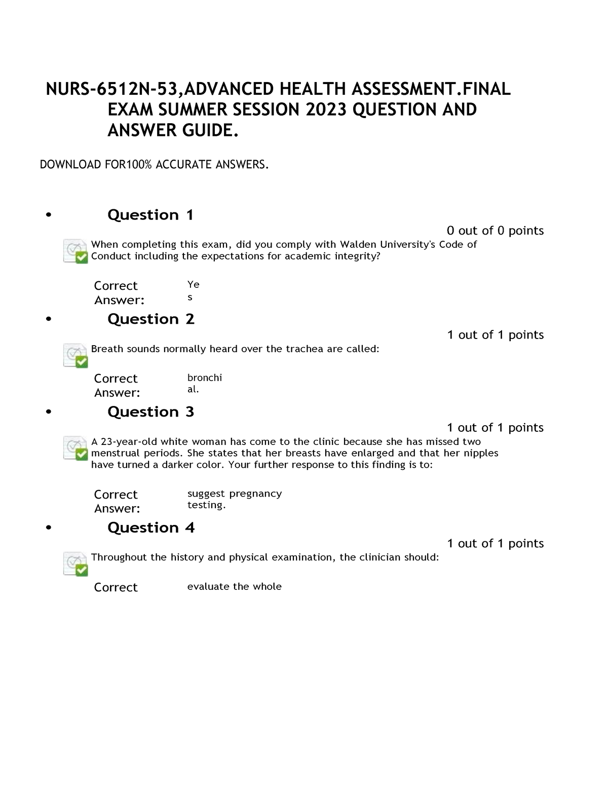 NURS 6512N 53 Advanced Health Assessment - NURS-6512N-53,ADVANCED ...