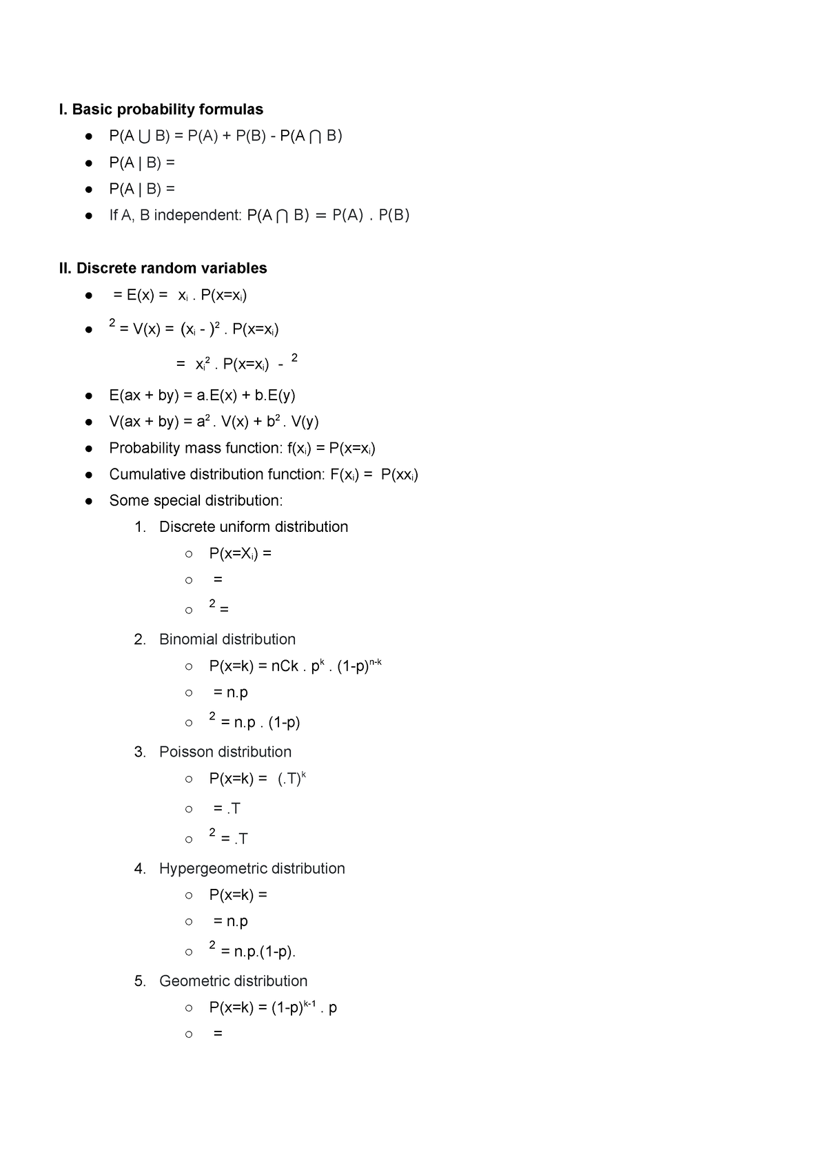 Summary MAS291 - Khoong Rox Trong Day Cos Gif Nua - I. Basic ...