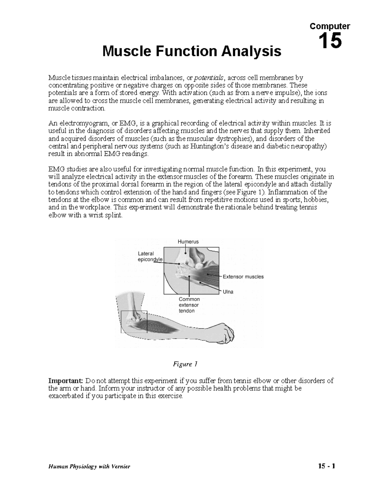 15 Muscle Funct Analysis Human Physiology with Vernier 15 1 15