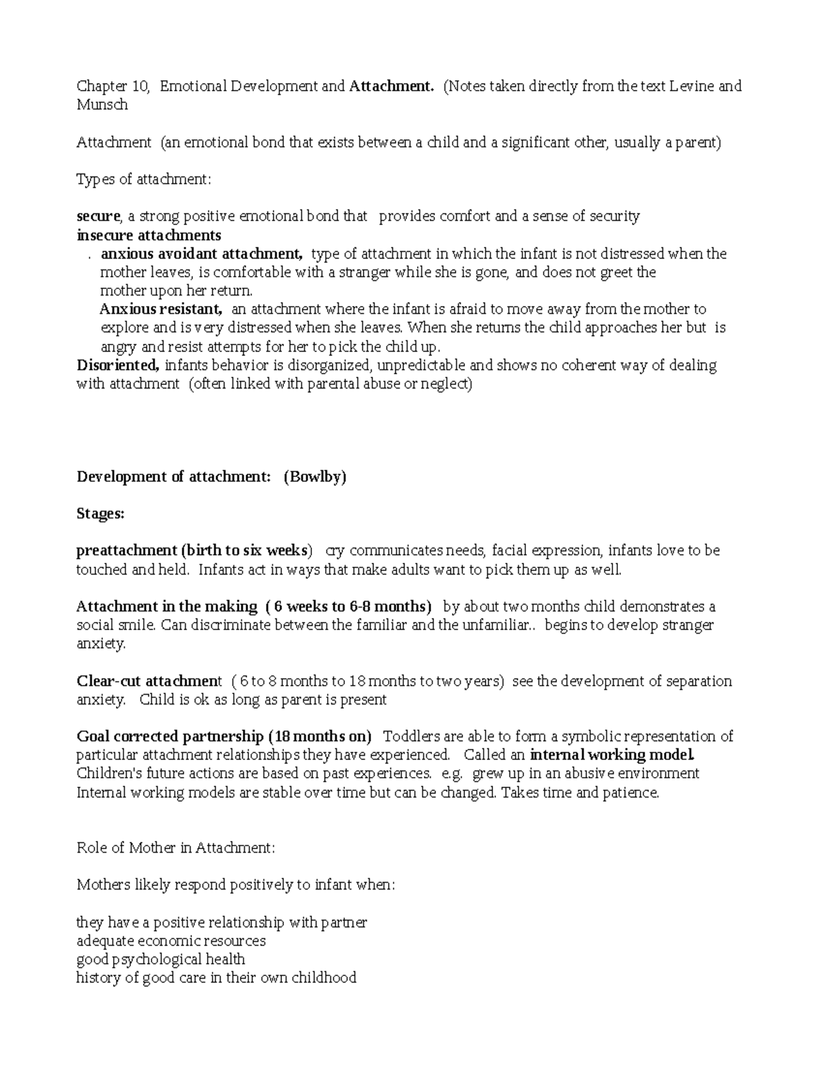 Chapter 10 - Lecture notes Lecture 17 - Chapter 10, Emotional ...