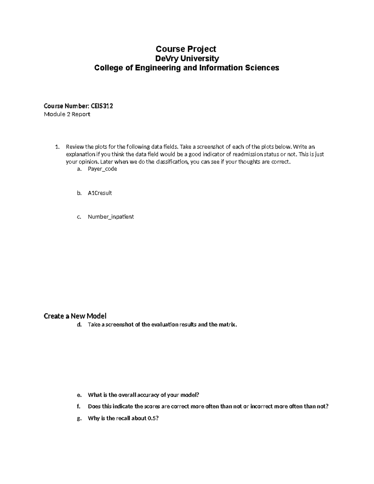 CEIS312 M2 Report (1) - need help - Course Project DeVry University ...