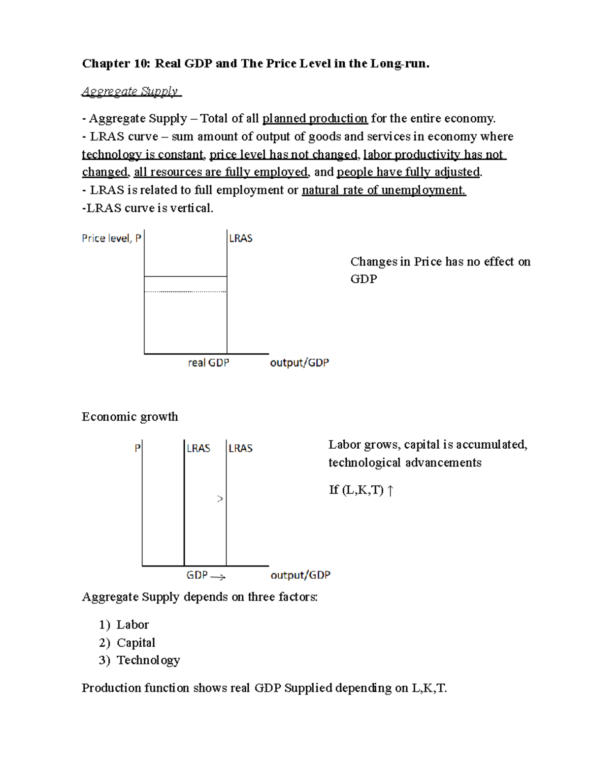 ECON122 Principles Of Macroeconomics - Chapter 10 - Notes - Chapter 10 ...