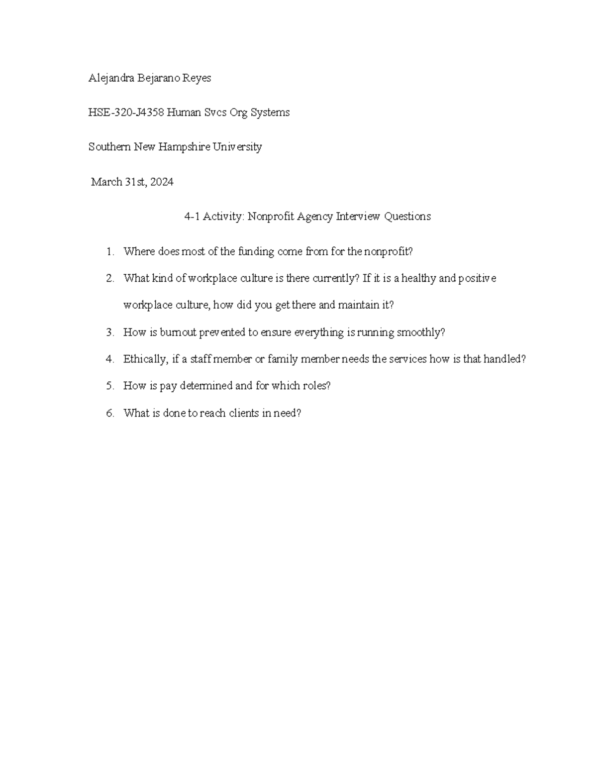 4-1+Activity+Nonprofit+Agency+Interview+Questions - Alejandra Bejarano ...