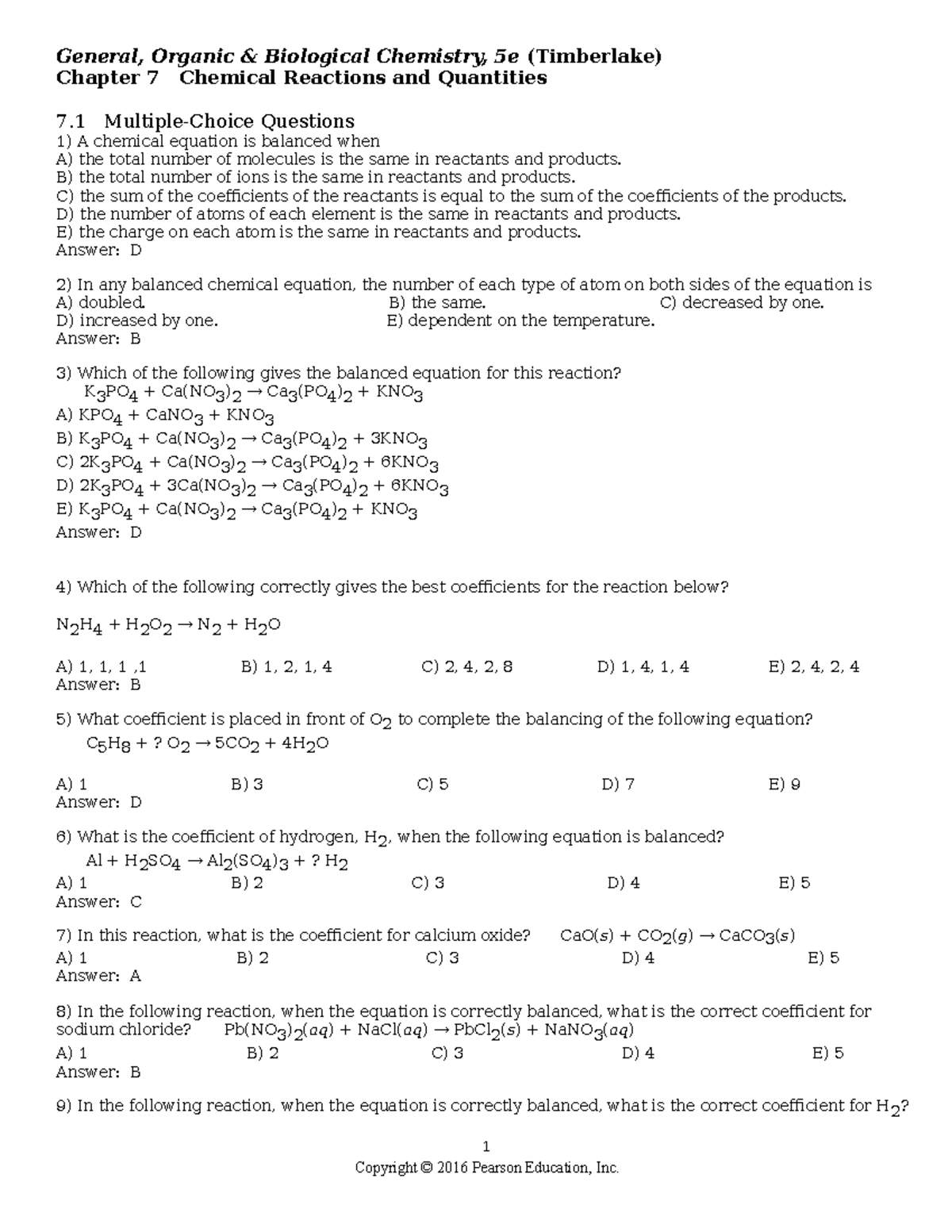 Ch. 7 Study Guide 1 - General, Organic & Biological Chemistry, 5e ...