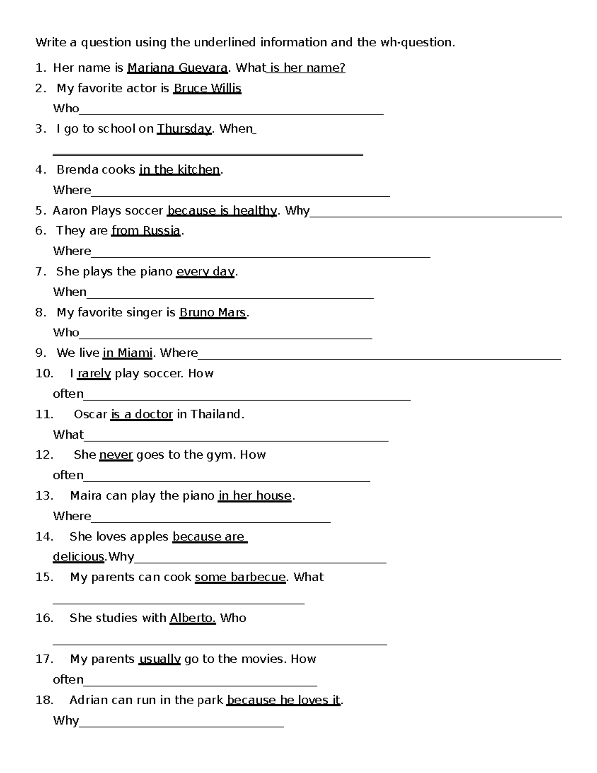 Wh-questions 62547 - Lecture notes 1 - Write a question using the ...