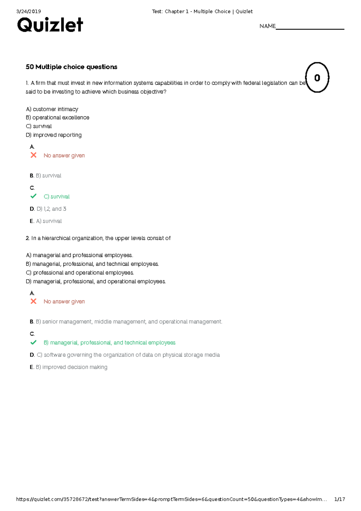 Test Chapter 1 - Multiple Choice Quizlet - - Studocu