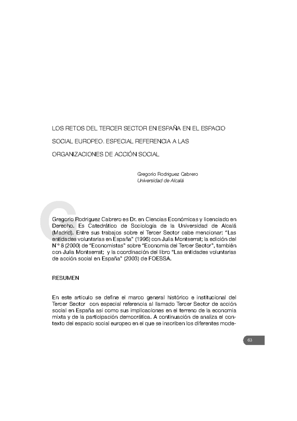 Dialnet-Los Retos Del Tercer Sector En Espana En El Espacio Social Eu ...