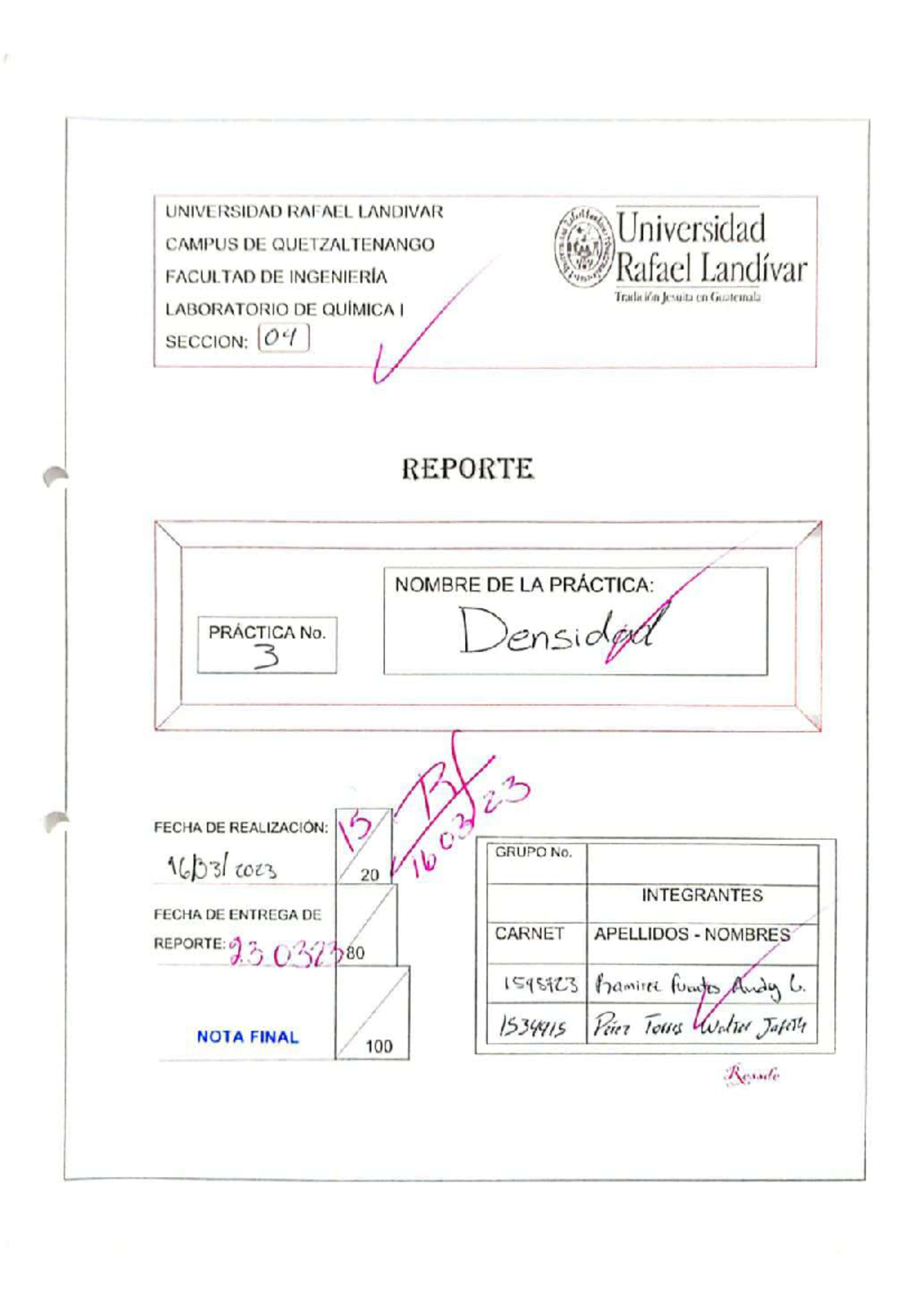 Practica No.3 Densidad - 4 A. Comparación En La Densidad De Líquidos ...