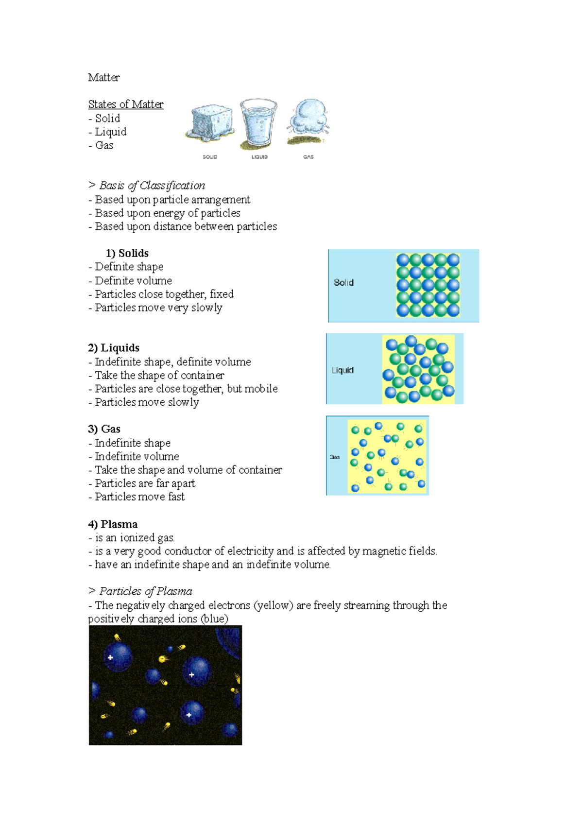 States And Classifications Of Matter Matter States Of Matter Solid Liquid Gas Basis 4946