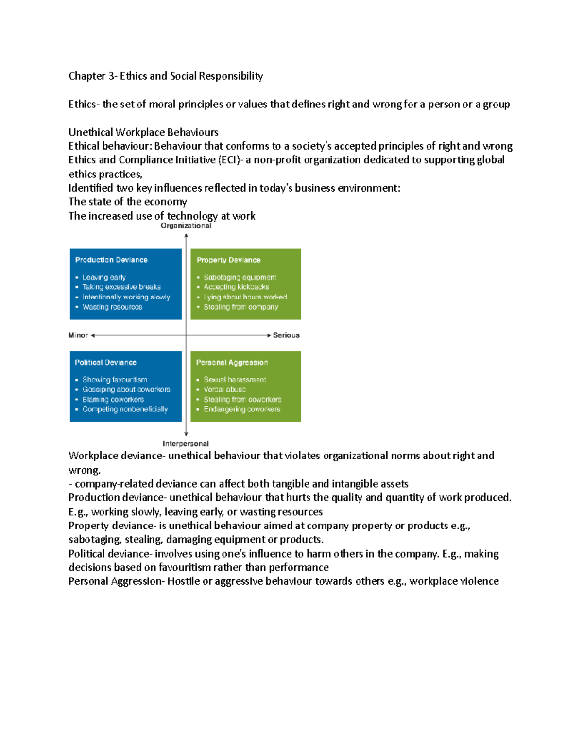 Chapter 3 - Lecture notes 3 - Chapter 3- Ethics and Social ...