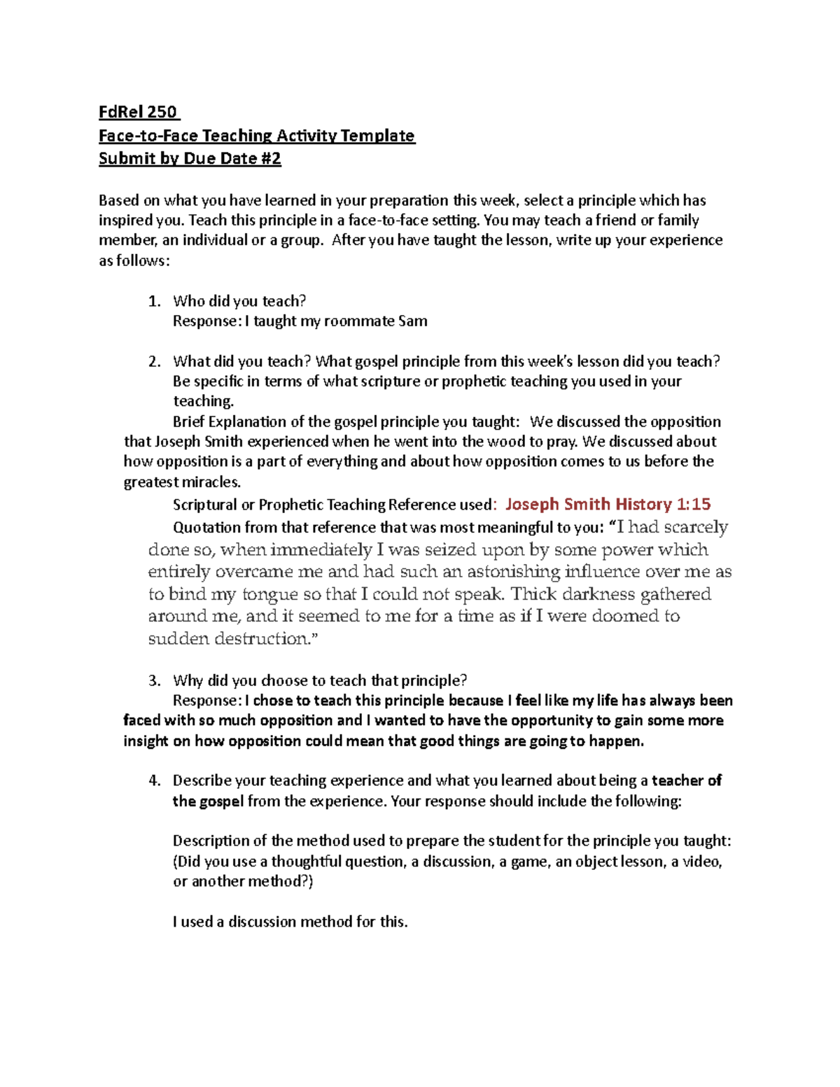 Fd Rel 250 Face-to-Face Teaching-12 - FdRel 250 Face-to-Face Teaching ...