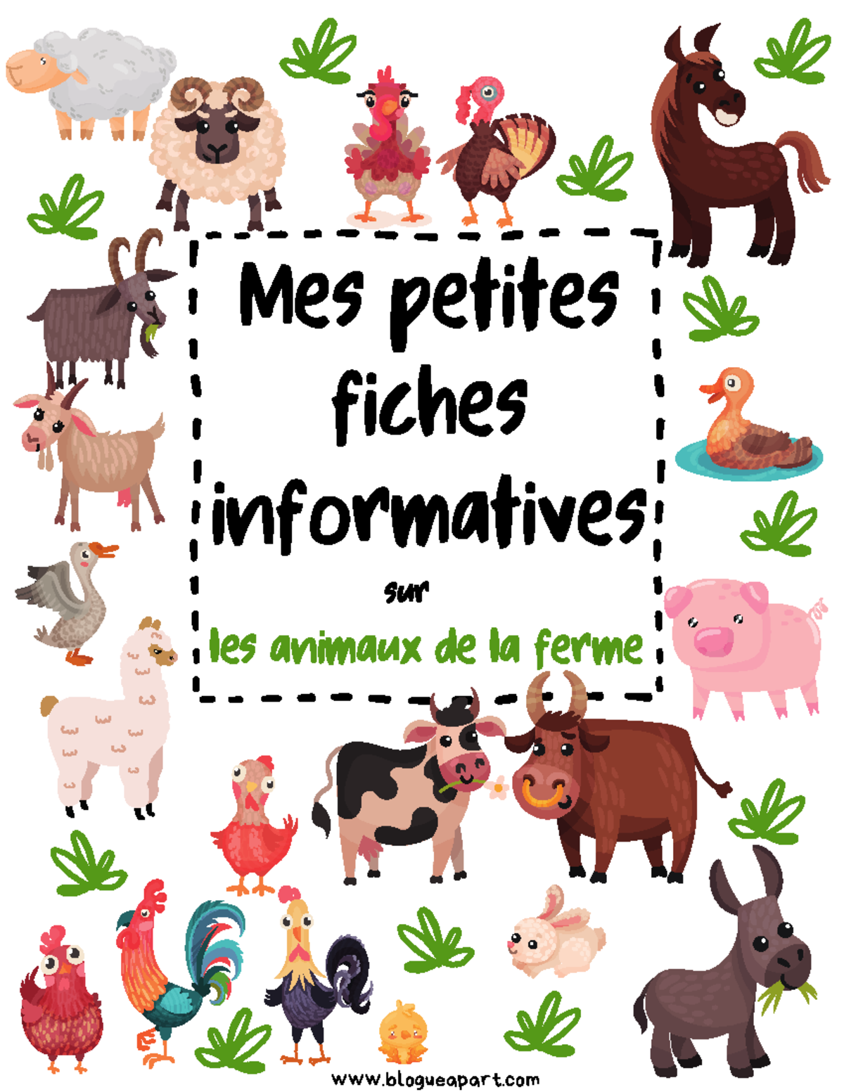 Mes fiches animaux de la ferme - Mes petites fiches informatives les ...