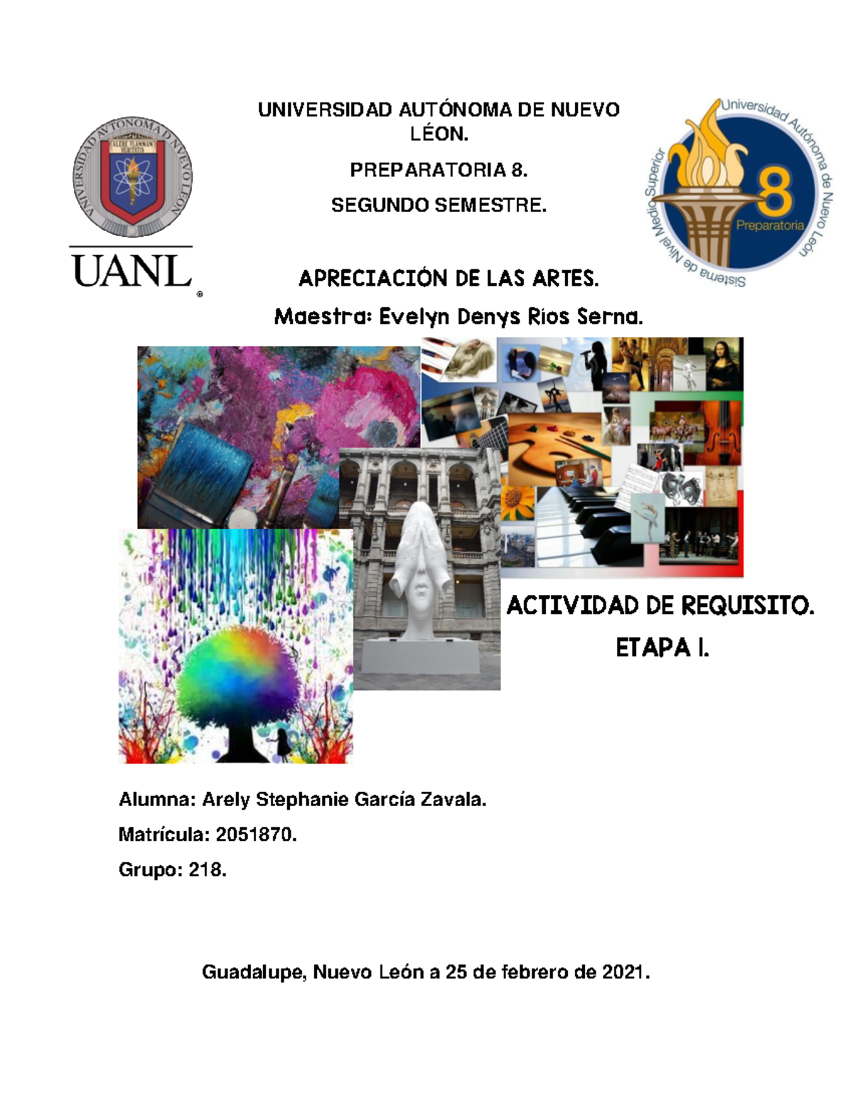 Actividad de Requisito Etapa 1 - UNIVERSIDAD AUTÓNOMA DE NUEVO LÉON ...