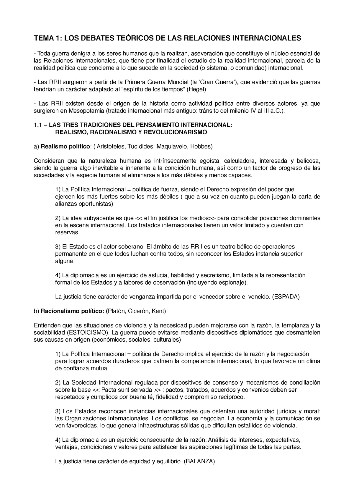 Tema 1 Debates Teóricos De Las Relaciones Internacionales Tema 1 Los Debates De Las 0349