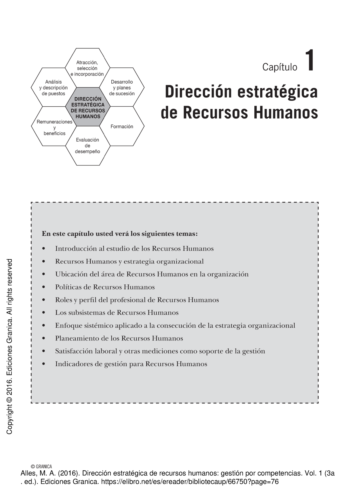 Lectura Direción Estratégica De Recursos Humanos - Alles, M. A. (2016 ...