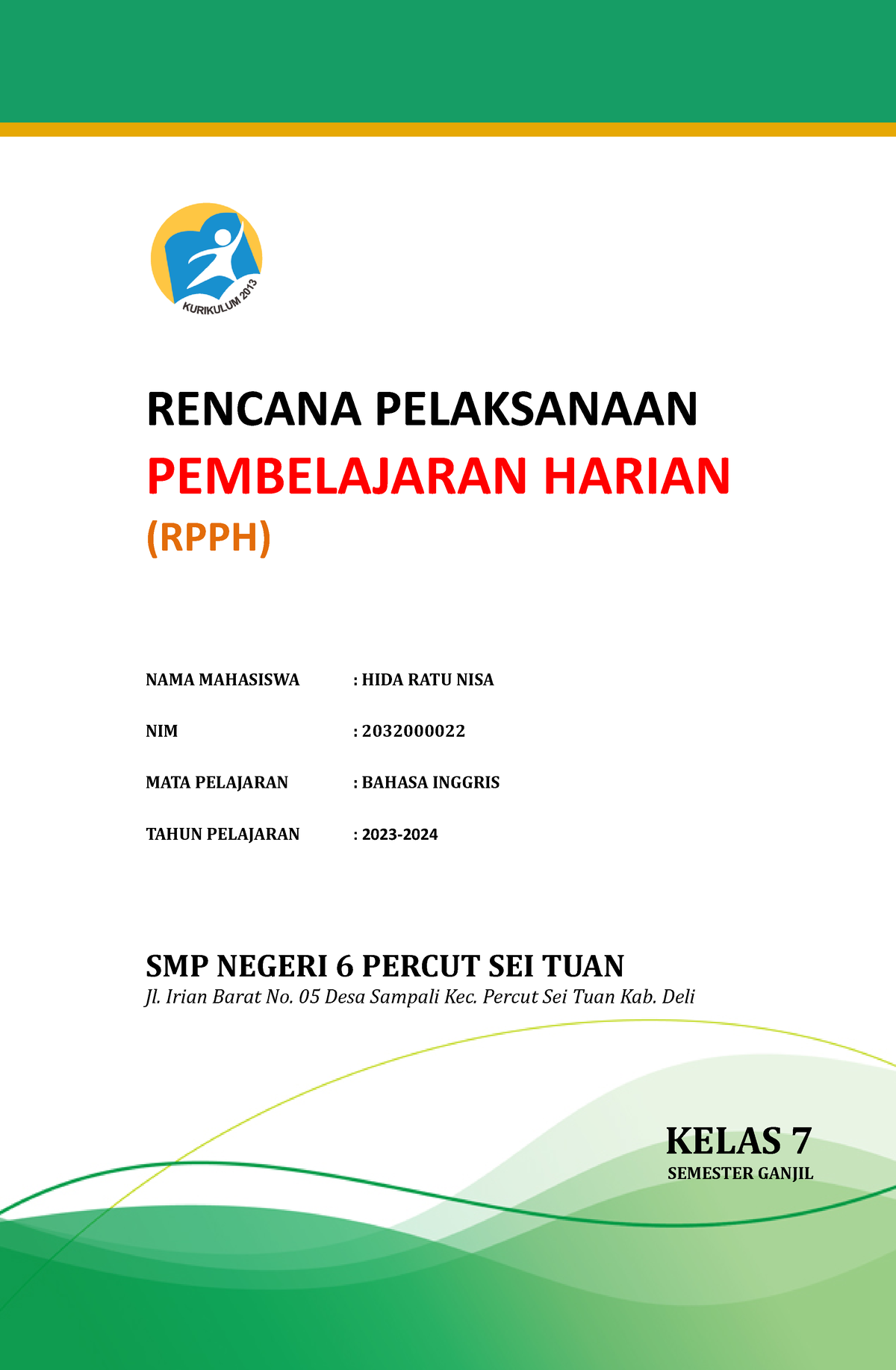 RPPH - Rencana Pembelajaran - RENCANA PELAKSANAAN PEMBELAJARAN HARIAN ...