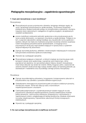 Pedagogika Resocjalizacyjna Wykład 4 - Pedagogika Resocjalizacyjna ...