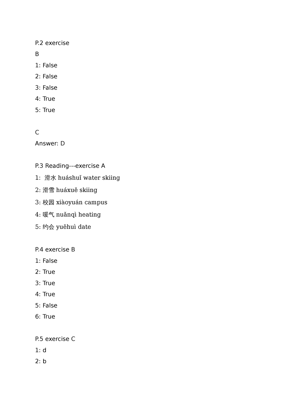 Homework 02-03-2023 - P Exercise B 1: False 2: False 3: False 4: True 5 ...