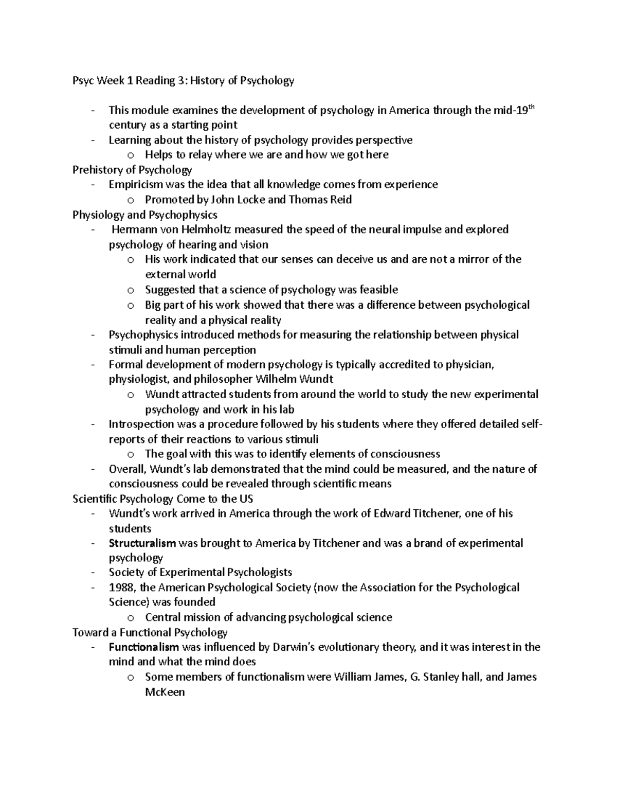 Psyc Week 1 Reading 3 History Of Psychology Psyc Week 1 Reading 3 Psyc Week 1 Reading 3 History Of Psychology Psyc Week 1 Reading 3
