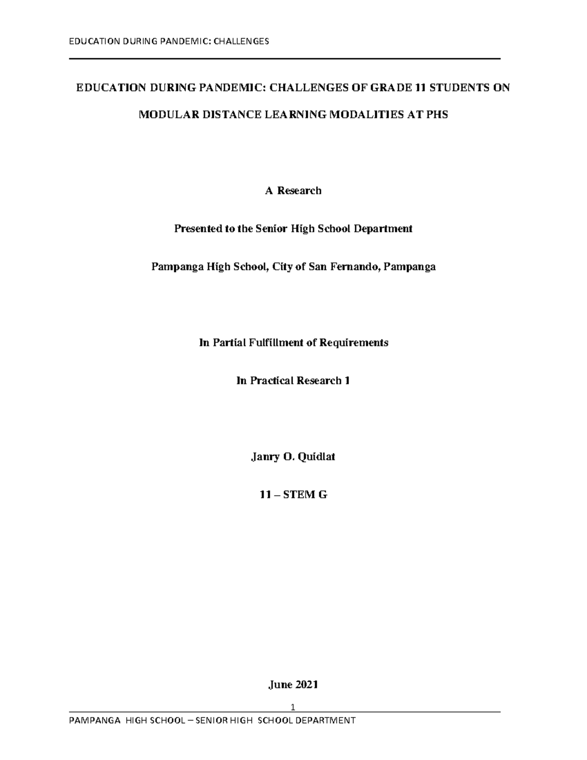 research paper about distance learning in the philippines