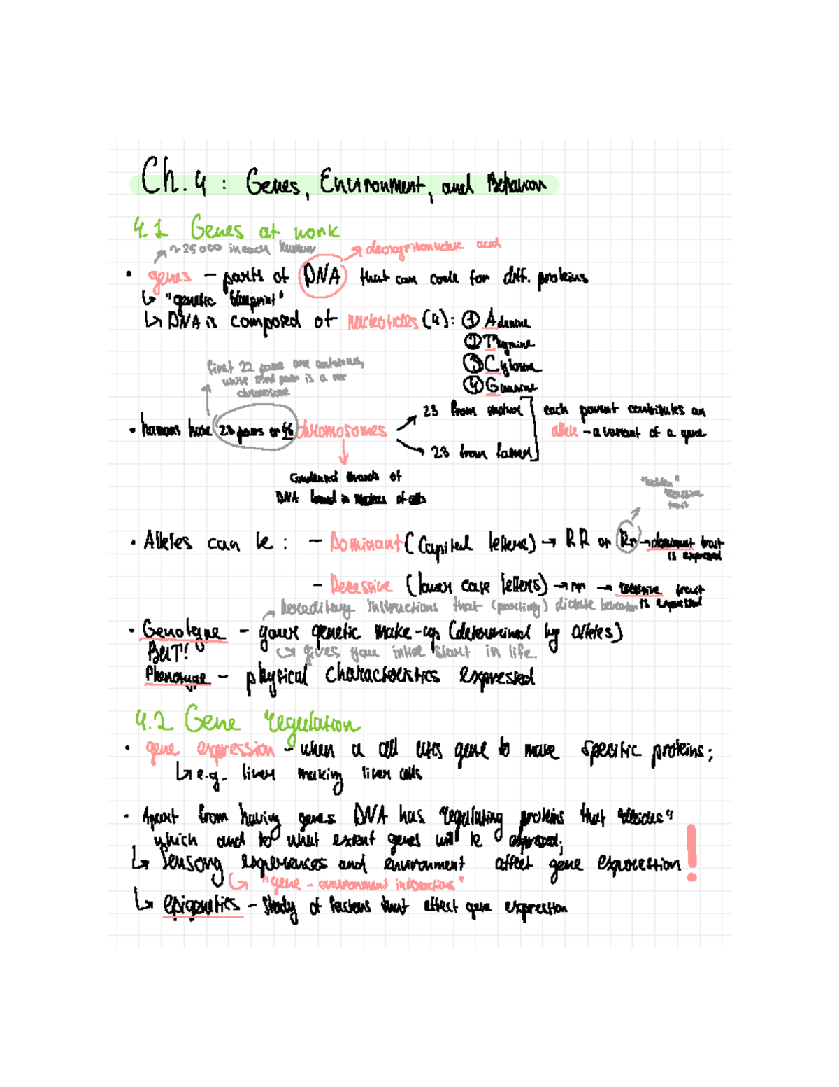 Ch4 - Lectures Notes And Chapter 5 Summary For Psychology Fundamentals ...