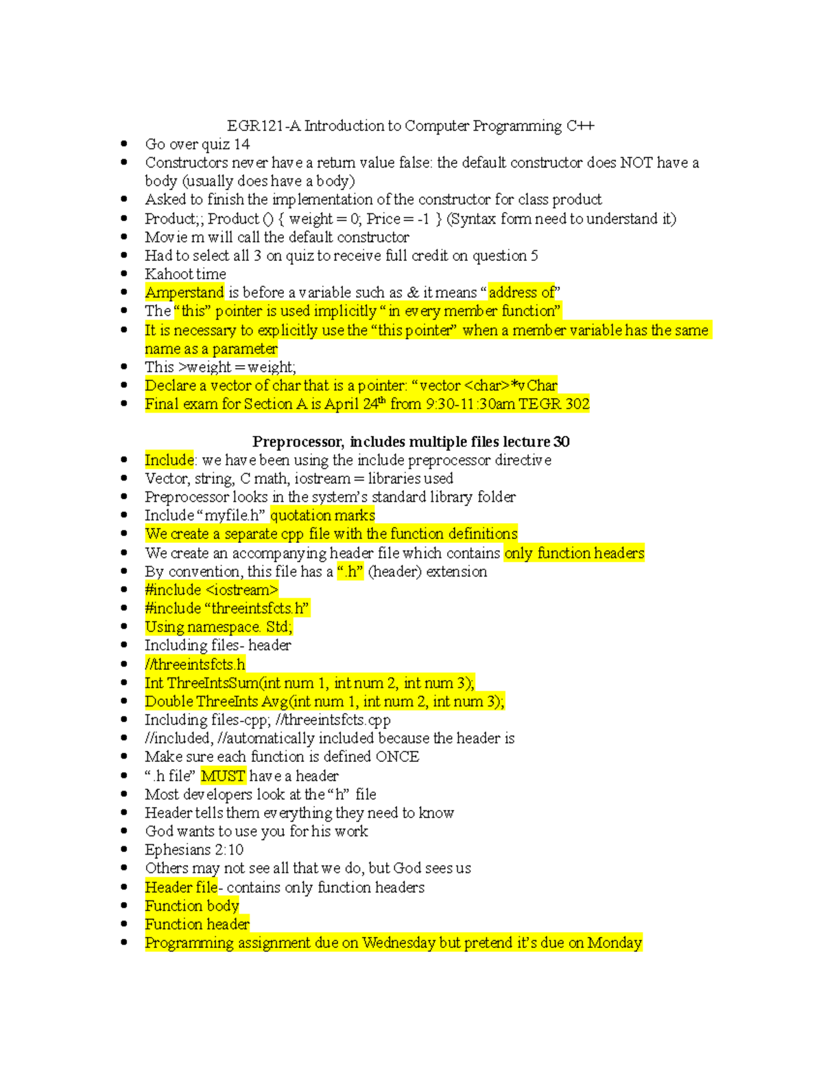 2019-engineering-lecture notes week3 - EGR121-A Introduction to ...