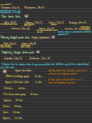 Bio Chem Ch2 notes - BCH3033 - 14) Describe the role and structure of ...