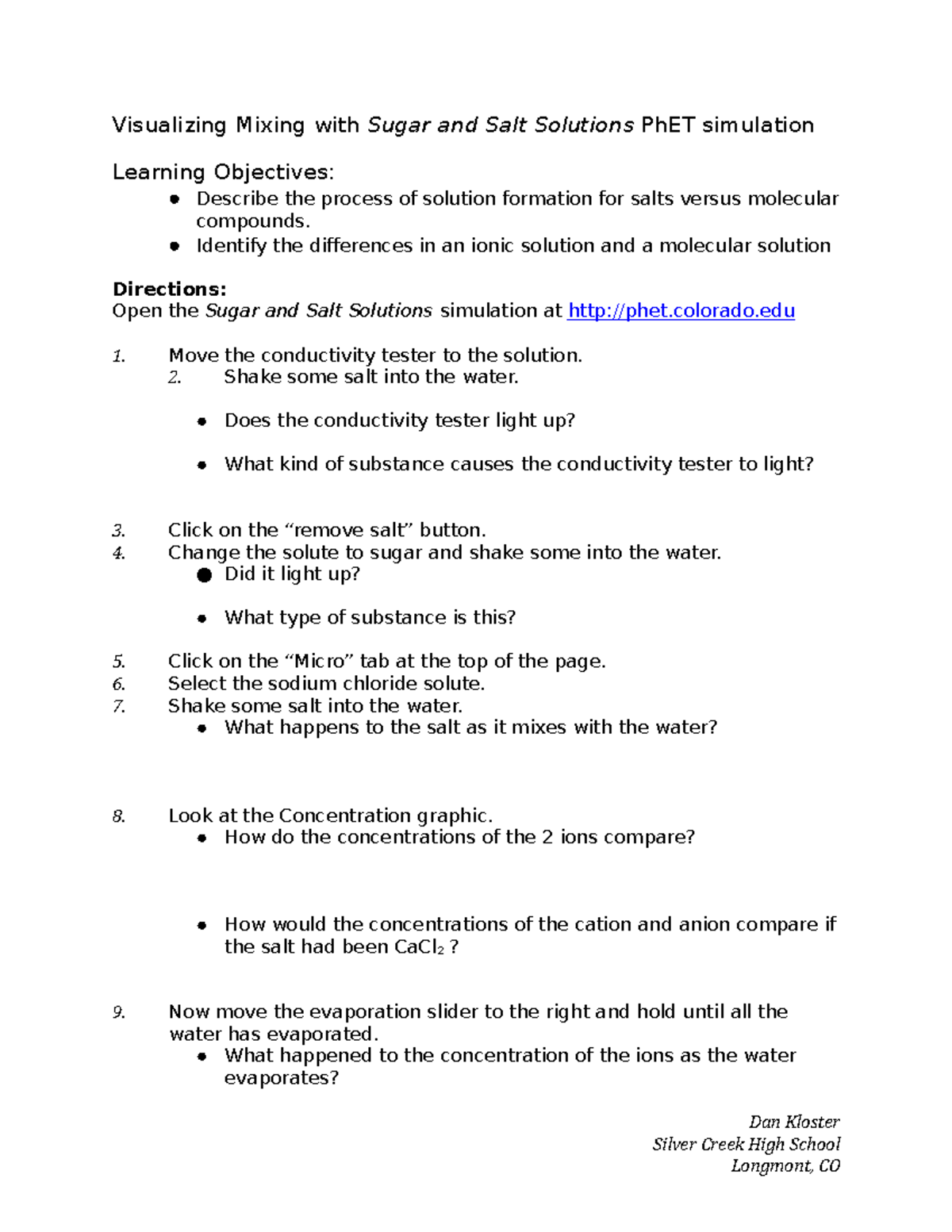 Visualizing Mixing with Sugar and Salt Solutions Ph ET simulation