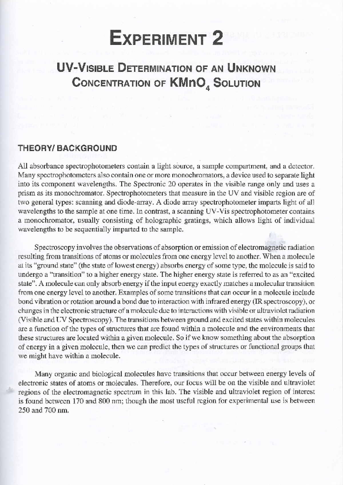 Lab Manual Experiment 2 Basic Instrumental Analysis UiTM Studocu