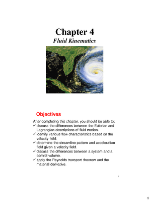 Chapter 6 Lecture Slides - Chapter 6 Differential Analysis of Fluid ...