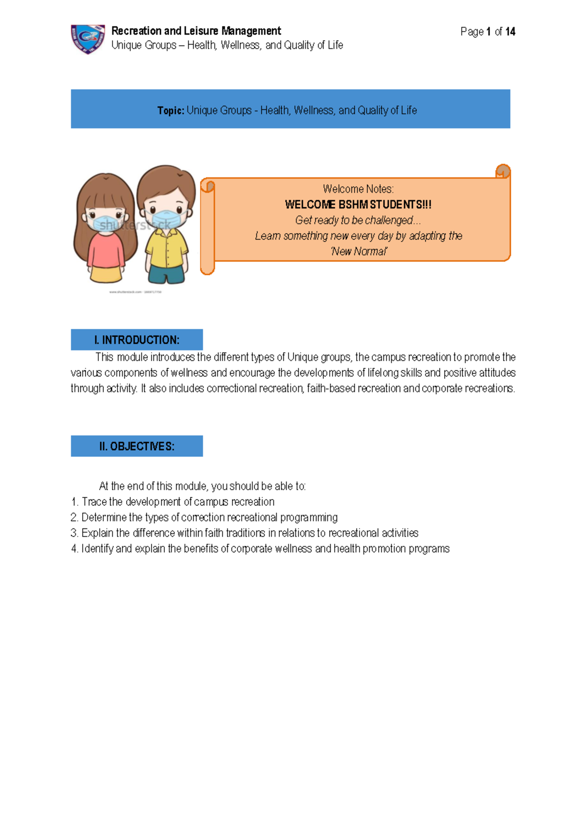 Hmelec 2- Module-11 - BSHM - Unique Groups – Health, Wellness, and ...